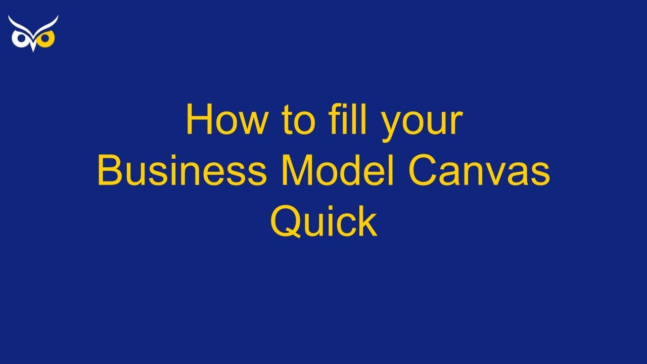 How to fill your Business Model Canvas Quick 